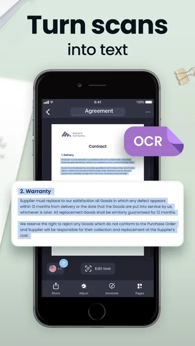 Screenshot illustrating: OCR: Turn Scans into Editable Text