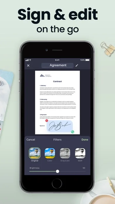 Screenshot illustrating: Sign Documents Right on Your Screen